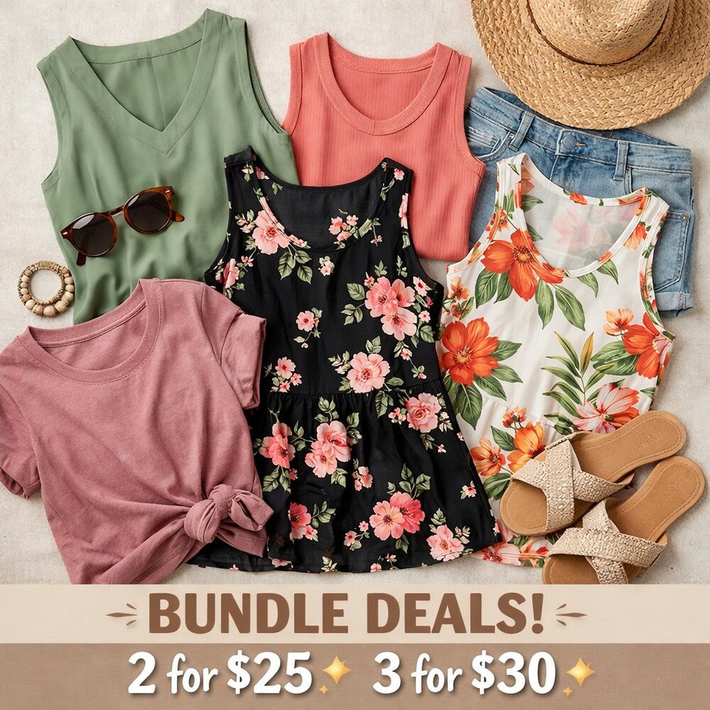 Closet Clearance Bundle Deal New Dresses Tops Mix & Match 2 for $25